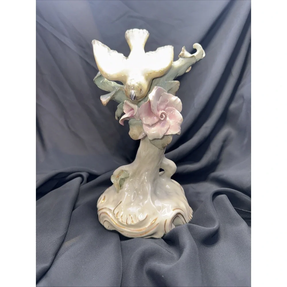 Vintage 1940s Signed Cordey 6023 Porcelain Bird Figurine 9